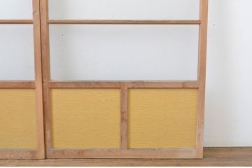 アンティーク建具　大正ロマン　懐かしい雰囲気が漂うガラス戸2枚セット(引き戸)(R-064094)