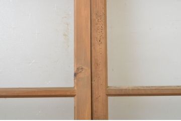 アンティーク建具　大正ロマン　懐かしい雰囲気が漂うガラス戸2枚セット(引き戸)(R-064094)