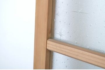 アンティーク建具　大正ロマン　懐かしい雰囲気が漂うガラス戸2枚セット(引き戸)(R-064094)