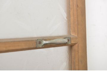 アンティーク建具　大正ロマン　レトロな空間づくりにオススメのガラス扉1枚(ドア、ガラス戸)(R-064095)