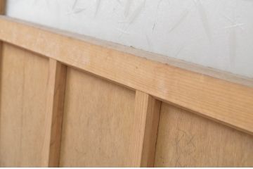 アンティーク建具　大正ロマン　レトロな空間づくりにオススメのガラス扉1枚(ドア、ガラス戸)(R-064095)