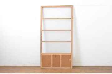 アンティーク建具　大正ロマン　レトロな空間づくりにオススメのガラス扉1枚(ドア、ガラス戸)(R-064095)