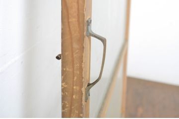 アンティーク建具　大正ロマン　レトロな空間づくりにオススメのガラス扉1枚(ドア、ガラス戸)(R-064095)