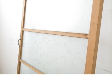 アンティーク建具　大正ロマン　レトロな空間づくりにオススメのガラス扉1枚(ドア、ガラス戸)(R-064095)