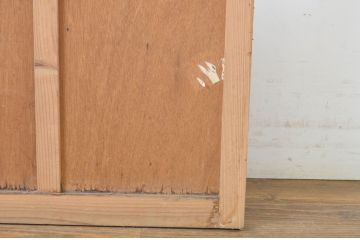 アンティーク建具　大正ロマン　レトロな空間づくりにオススメのガラス扉1枚(ドア、ガラス戸)(R-064095)