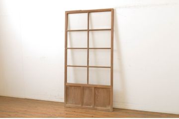 アンティーク建具　昭和の懐かしさを感じさせるガラス戸1枚(引き戸)(R-064096)