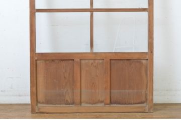 アンティーク建具　昭和の懐かしさを感じさせるガラス戸1枚(引き戸)(R-064096)