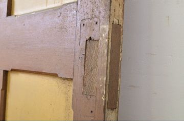 アンティーク建具　ペイント仕上げ限定　時を経て刻まれた風合いが魅力の引き戸2枚セット(R-064099)