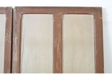 アンティーク建具　ペイント仕上げ限定　時を経て刻まれた風合いが魅力の引き戸2枚セット(R-064099)