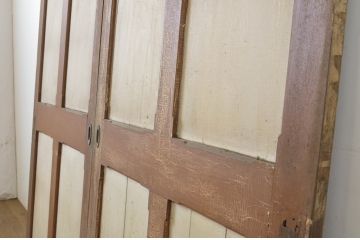 アンティーク建具　ペイント仕上げ限定　時を経て刻まれた風合いが魅力の引き戸2枚セット(R-064099)