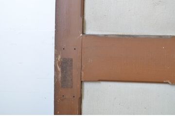 アンティーク建具　ペイント仕上げ限定　時を経て刻まれた風合いが魅力の引き戸2枚セット(R-064099)