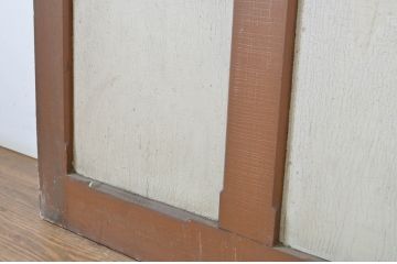 アンティーク建具　ペイント仕上げ限定　時を経て刻まれた風合いが魅力の引き戸2枚セット(R-064099)