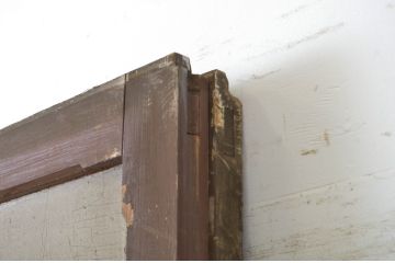 アンティーク建具　ペイント仕上げ限定　時を経て刻まれた風合いが魅力の引き戸2枚セット(R-064099)