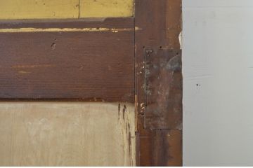 アンティーク建具　ペイント仕上げ限定　時を経て刻まれた風合いが魅力の引き戸2枚セット(R-064100)