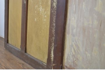 アンティーク建具　ペイント仕上げ限定　時を経て刻まれた風合いが魅力の引き戸2枚セット(R-064100)