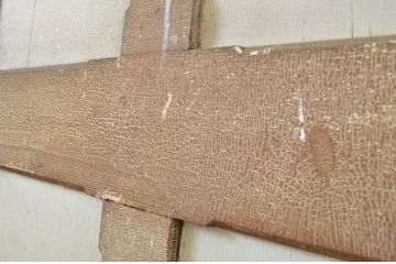 アンティーク建具　ペイント仕上げ限定　時を経て刻まれた風合いが魅力の引き戸2枚セット(R-064100)