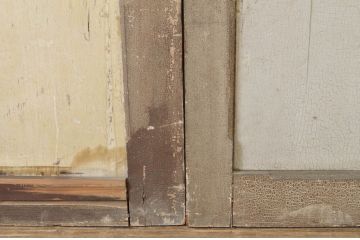 アンティーク建具　ペイント仕上げ限定　時を経て刻まれた風合いが魅力の引き戸2枚セット(R-064100)