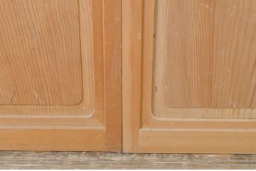 中古　高級品　和の空間づくりにおすすめ!数寄屋の鏡板一枚板障子戸4枚セット(引き戸、格子戸)(R-064101)