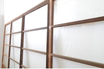 アンティーク建具　経年を感じる風合いが魅力のガラス戸4枚セット(引き戸)(R-064104)