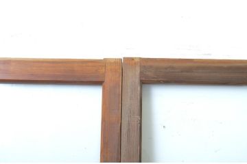 アンティーク建具　経年を感じる風合いが魅力のガラス戸4枚セット(引き戸)(R-064104)