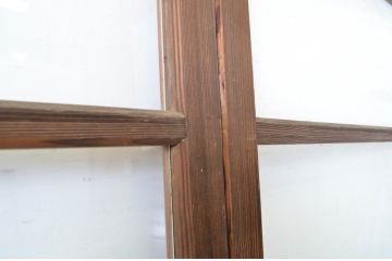 アンティーク建具　経年を感じる風合いが魅力のガラス戸4枚セット(引き戸)(R-064104)