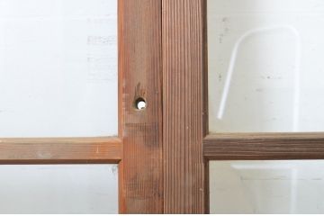 アンティーク建具　経年を感じる風合いが魅力のガラス戸4枚セット(引き戸)(R-064104)