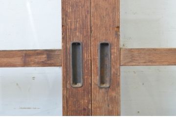 アンティーク建具　経年を感じる風合いが魅力のガラス戸4枚セット(引き戸)(R-064104)