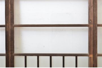 アンティーク建具　経年を感じる風合いが魅力のガラス戸4枚セット(引き戸)(R-064105)