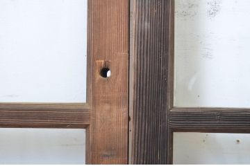 アンティーク建具　経年を感じる風合いが魅力のガラス戸4枚セット(引き戸)(R-064105)