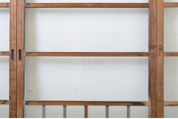 アンティーク建具　経年を感じる風合いが魅力のガラス戸4枚セット(引き戸)(R-064105)