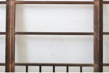 アンティーク建具　経年を感じる風合いが魅力のガラス戸4枚セット(引き戸)(R-064106)