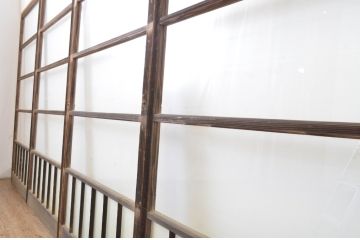 アンティーク建具　経年を感じる風合いが魅力のガラス戸4枚セット(引き戸)(R-064106)