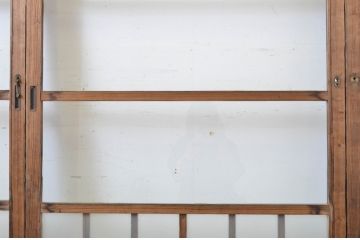 アンティーク建具　経年を感じる風合いが魅力のガラス戸4枚セット(引き戸)(R-064106)
