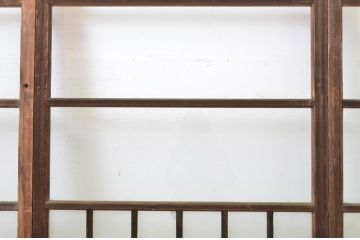 アンティーク建具　経年を感じる風合いが魅力のガラス戸4枚セット(引き戸)(R-064107)