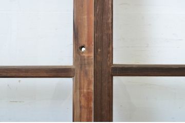 アンティーク建具　経年を感じる風合いが魅力のガラス戸4枚セット(引き戸)(R-064107)