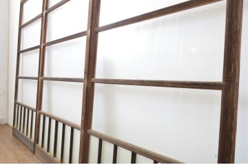アンティーク建具　経年を感じる風合いが魅力のガラス戸3枚セット(引き戸)(R-064108)