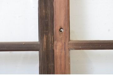 アンティーク建具　経年を感じる風合いが魅力のガラス戸3枚セット(引き戸)(R-064108)