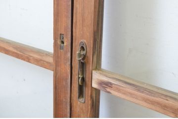 アンティーク建具　経年を感じる風合いが魅力のガラス戸3枚セット(引き戸)(R-064108)