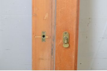 中古　ペイント仕上げ限定　大判スモークガラス入り　背の高い数寄屋のガラス戸4枚セット(引き戸)(R-064109)