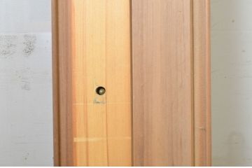アンティーク建具　シンプルなデザインでどんなテイストにも取り入れやすい幅狭ガラス戸4枚セット(引き戸)(R-064110)