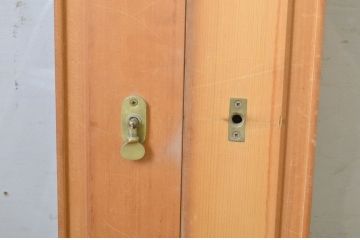 アンティーク建具　シンプルなデザインでどんなテイストにも取り入れやすい幅狭ガラス戸4枚セット(引き戸)(R-064110)