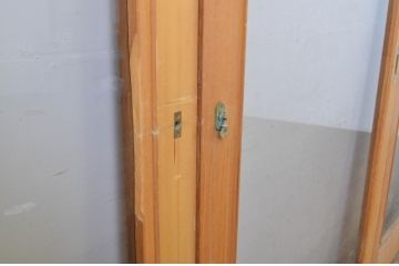 中古　スモークガラス入り　シンプルで取り入れやすい数寄屋の大判ガラス戸4枚セット(引き戸)(R-064113)