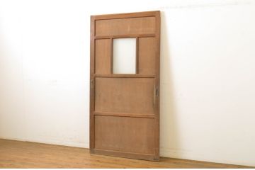アンティーク建具　どこか懐かしい雰囲気漂う引き戸1枚(ガラス戸、板戸)(R-064114)