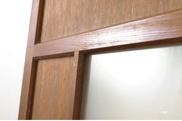 アンティーク建具　どこか懐かしい雰囲気漂う引き戸1枚(ガラス戸、板戸)(R-064114)