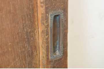 アンティーク建具　どこか懐かしい雰囲気漂う引き戸1枚(ガラス戸、板戸)(R-064114)