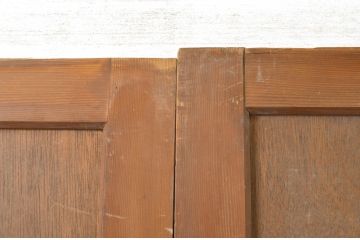 アンティーク建具　どこか懐かしい雰囲気漂う引き戸2枚セット(ガラス戸、板戸)(R-064115)