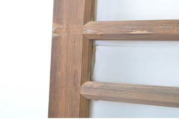 アンティーク建具　ペイント仕上げ限定　レトロな空間づくりにオススメのガラス戸2枚セット(引き戸)(R-064116)