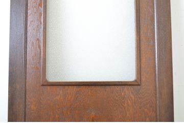 アンティーク建具　大正ロマン!!　レトロな空間づくりにオススメな背の高いダイヤガラスドア1枚(扉、ガラス戸、木製扉)(R-064117)