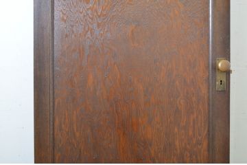 アンティーク建具　大正ロマン!!　レトロな空間づくりにオススメな背の高いダイヤガラスドア1枚(扉、ガラス戸、木製扉)(R-064117)