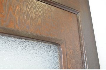 アンティーク建具　大正ロマン!!　レトロな空間づくりにオススメな背の高いダイヤガラスドア1枚(扉、ガラス戸、木製扉)(R-064117)